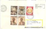 65555)lettera F.d.c. Racc. Vaticana Con 5 Valori + Annullo - Oblitérés
