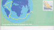 PAP Course Du Monde En équipage 1993-1994 Timbre Les Postiers Autour Du Monde - Standard Covers & Stamped On Demand (before 1995)