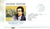 Enveloppe Timbrée   Premier Jour D´Emission (GrandMissionnaire Protestant--Pasteur Henry-Nott 1774-1844  Papeete Le 6-1- - Gebruikt
