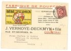 2268 1934 BELGIO PUBBLICITA' BEBE' CARD Fori Archivio - Briefe U. Dokumente