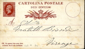 INTERO REGNO RE VITTORIO EMANUELE II EFFIGE REALE 10 CENT 1878 - Interi Postali