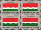 UNO Flagge Seychellen 1982 New York 399, 4-Block Plus Kleinbogen ** 6€ Vereinte Nationen Sheetlet Of UN Flag Of Africa - Seychellen (1976-...)