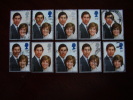 GB 1981 ROYAL WEDDING CHARLES & DIANA ISSUE Of 2 Stamps FIVE SETS USED. - Nuevos