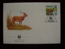 BOTSWANA 1988  WWF Official FDC At GABORONE On 6th. June Tied With A 10t Red Lechwe Stamp. - Botswana (1966-...)