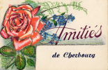 CHERBOURG (50) Carte Fantaisie Amitiés De - Cherbourg
