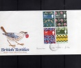 GREAT BRITAIN - GRAN BRETAGNA 1982 BRITISH TEXTILES FDC - 1981-1990 Em. Décimales