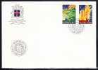 Iceland FDC Scott #652-653 Christmas - Fir Branch, Candle Flame - FDC