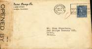 1941 USA Cover Sent To Brasilia. Censorship. Opened By EXAMINER 8004. San Francisco. Calif Nov.26.1941. (O10004) - Lettres & Documents