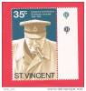 ST. VINCENT  1974 CHURCHILL Centenary Of Birth  With WIDE SIDE MARGIN & Color Code - MINT  MNH - Sir Winston Churchill