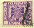 Spain 1940 Telegraph Stamp 1p - Used - Télégraphe