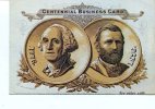 CARTOLINA - RIPRODUZIONE DI UNA BUSINESS CARD USATA DURANTE IL CENTENARIO DELLE NAZIONI DEL 1876 IN U.S.A. - Monnaies (représentations)