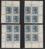 Canada 1957 UPU Congress, Mint No Hinge (see Desc), Corners Plate #1 Sc# 371-372 - Nuevos