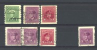 Canada  -  1932  :  Yv  205-209   (o)         7    Roulettes - Markenrollen