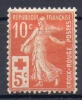 Frankrijk, Yv 147 Jaar 1914, Rode Kruis, Postfris Met Plakker (MH), Cote 40,00 Euro à 18 %, Zie Scan - Ungebraucht