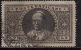 Vatican Used 1933, Pope, 2L Black & Brown - Gebraucht