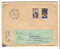 MONACO  /  Enveloppe Envoyée En Recommandé, Avec 2 Beaux Timbres + Cachet Du  29  MAI  1956 - Autres & Non Classés