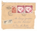 MONACO  /  Demie-Enveloppe Envoyée En Recommandé, Avec 3 Beaux Timbres + Cachet Du  2  FEVRIER  1953 - Altri & Non Classificati