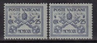 Vatican MH No Gum 1929, 25c X 2, 20c X 1 , As Scan - Nuovi