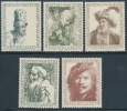 NETHERLANDS 1956 350TH ANNIV. OF BIRTH OF REMBRANDT SC B291-295 ETCHINGS VF MNH - Unused Stamps