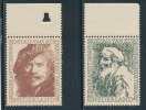 NETHERLANDS 1956 350TH ANNIV. OF BIRTH OF REMBRANDT SC B294-295 HIGH VALUES XF MNH - Ongebruikt