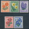 NETHERLANDS1953  FLOWERS SEMI-POSTALS  SC# B238-242 VF MNH - Neufs