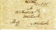 Poland Prephilatelic Cover/full Letter PRZEDECZ 1854 In BLACK TO Wloclawek - ...-1860 Prephilately