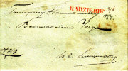 Poland Prephilatelic Cover RADZIEJOW 1845 In Red - ...-1860 Prephilately