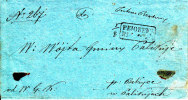 Poland Prephilatelic Cover REJOWIEC 1861 In Black Russian/polish - ...-1860 Prephilately