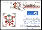 POLAND 1988 - 750th ANNIVERSARY OF ELBAG - MAILED POSTAL CARD - STATIONARY - CYCLING STAMP - Brieven En Documenten