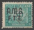 TRIESTE A  SEGNATASSE  SOVRASTAMPA SU DUE RIGHE 50 LIRE USATO - Postage Due