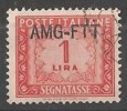 TRIESTE A  SEGNATASSE  SOVRASTAMPA SU UNA RIGA 1 LIRA USATO - Segnatasse