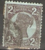 QUEENSLAND - 1897 VICTORIA ISSUE 2-1/2d PURPLE On BLUE USED ON PAPER - Gebruikt