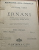 ITALIA PARTITURA MUSICALE "ERNANI" DI GIUSEPPE VERDI DEIPRIMI 900 - Libri Antichi