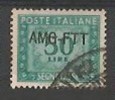 TRIESTE A  SEGNATASSE  SOVRASTAMPA SU UNA RIGA 50 LIRE USATO - Postage Due