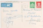 2 Timbres  / Carte Du  01/01/69 Pour La France - Brieven En Documenten