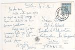 Timbre Yvert N° 395  / Carte Du  04/02/55  Pour La France - Storia Postale