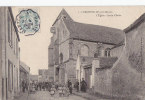 Porcheville 78 - Eglise - Sortie Ecole - Oblitération Mantes à Paris 1906 - Porcheville