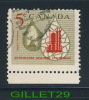 CANADA STAMP - OIL INDUSTRY - OIL LAMP & REFINERY - SCOTT No 381, 0,05ç, 1958 - USED - - Oblitérés