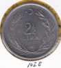 @Y@    Turkije  2.5 /  2 1/2  Lira  1962    (1028) - Türkei