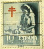 Spain 1953 Anti TB Nurse And Child 10c - Used - Oblitérés