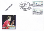 TABLE TENNIS EUROPEAN CHAMPIONSHIP, 2003, SPECIAL COVER, OBLITERATION CONCORDANTE, ROMANIA - Table Tennis