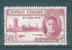 Gold Coast: 1946   Victory   SG134     4d    [Perf: 13½ X 14]   MH - Gold Coast (...-1957)