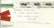 ATM ATM´S  SPAIN ESPAGNE ATM  USED COMERCIAL COVER 2002 CAR HISPANO SUIZA MOTORCYCLE MOTOCYCLETTE NUMBUS 1939 - Cartas & Documentos