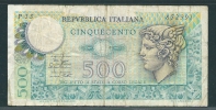 BANCONOTA  Da  500  Lire - Serie MERCURIO -  D.M. 02.04.1979 - Grado Di Rarità Comune. - 500 Lire