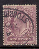 GB 1902 - 13 KEV11 6d PURPLE VARIETY USED STAMP WMK 49. ( B129 ) - Oblitérés