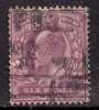 GB 1902 - 13 KEV11 6d PURPLE VARIETY USED STAMP WMK 49. ( C368 ) - Oblitérés