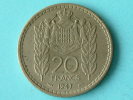 1947 - 20 FRANCS / KM 124 ( For Grade, Please See Photo ) ! - 1922-1949 Louis II