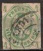 Preussen 1861, 4 Pfennige.  Mi.14 - Afgestempeld