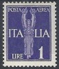 1930-32 REGNO POSTA AEREA SOGGETTI ALLEGORICI 1 LIRA MH * -  RR10070-4 - Correo Aéreo