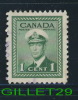 CANADA STAMP - KING GEORGE VI WAR ISSUE - SCOTT No  249,  0,01ç, 1942 - GREEN - USED - - Used Stamps